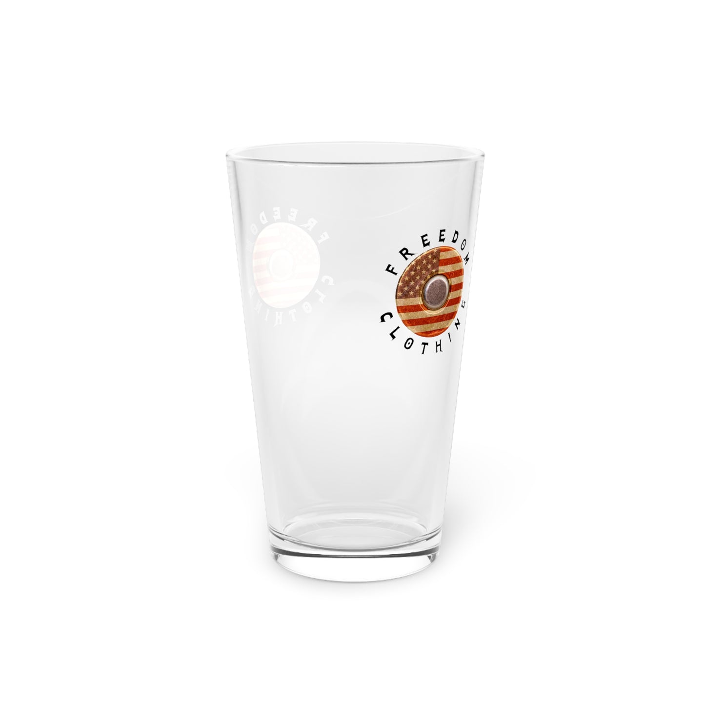 Freedom Clothing Pint Glass, 16oz