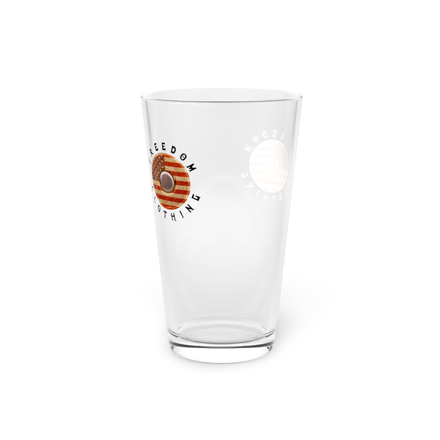 Freedom Clothing Pint Glass, 16oz