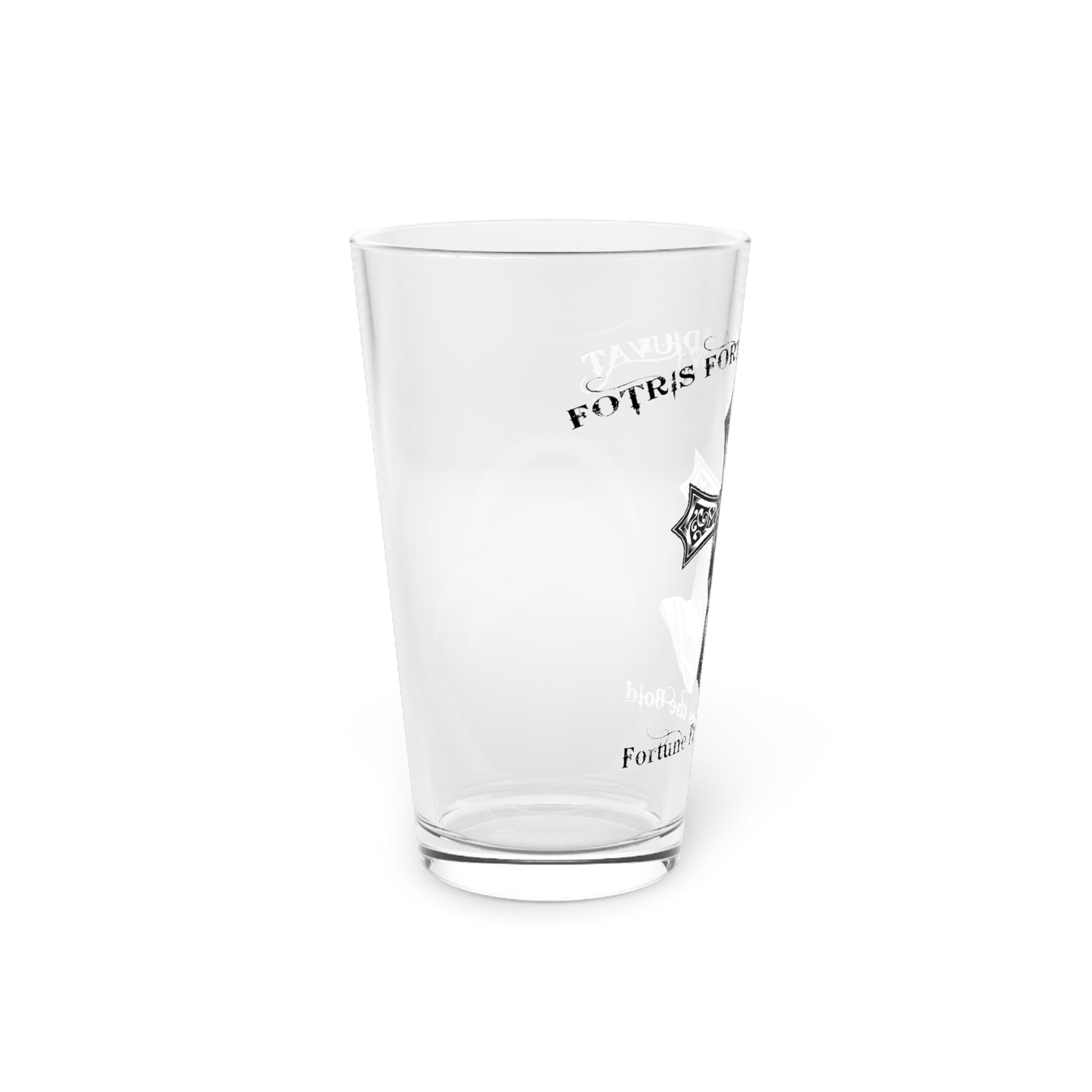 Fortis Fortuna Pint Glass, 16oz